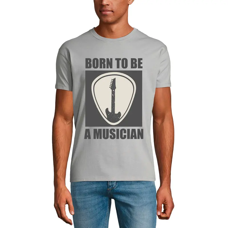 Ultrabasic Men's T-Shirt Born To Be A Musician - Birthday Shirt For Guitarist 1