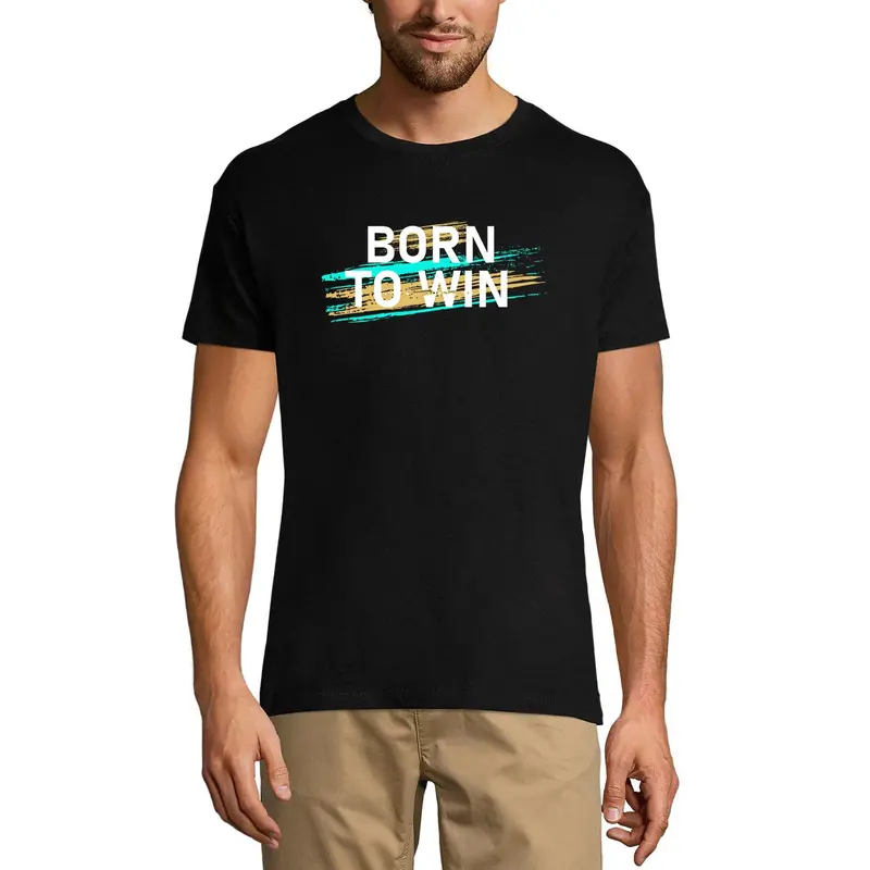 Ultrabasic Men's T-Shirt Born To Win - Motivational Shirt For Positive Thinker 1