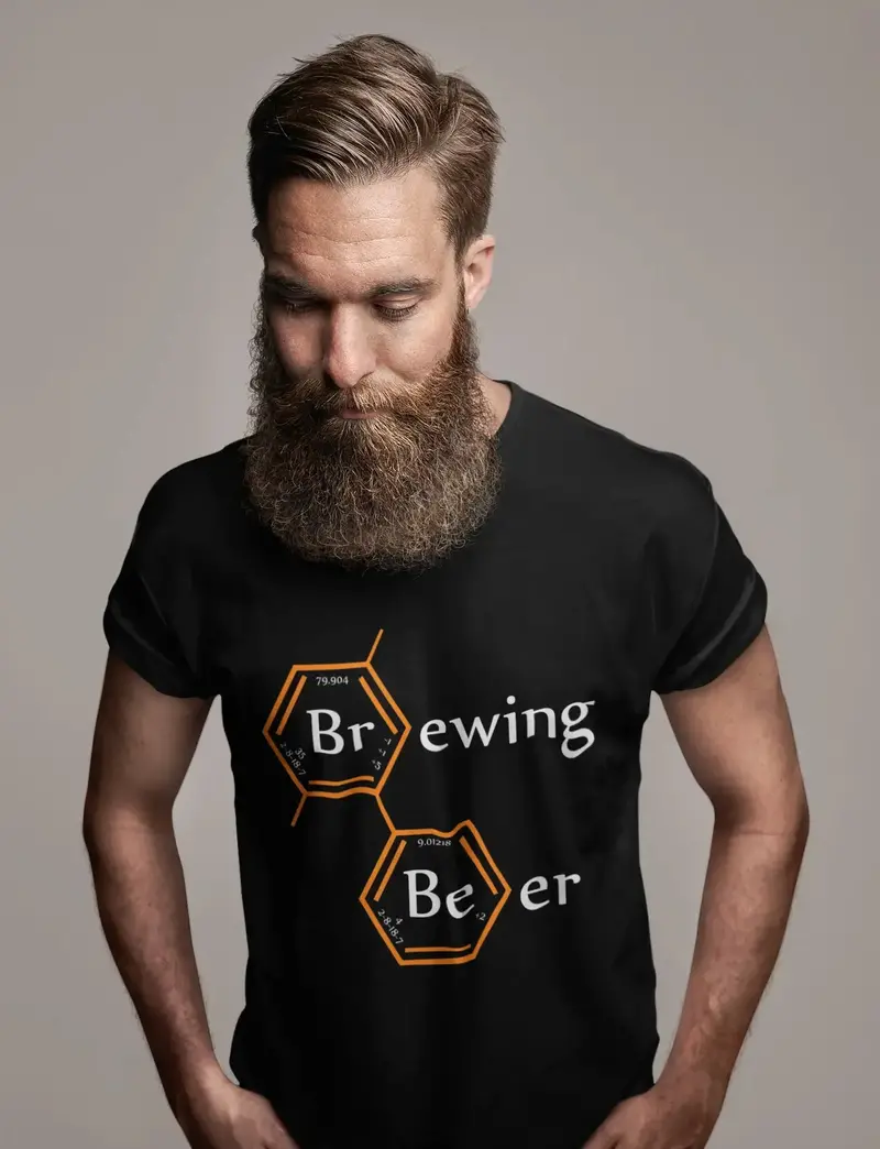 Ultrabasic Men's T-Shirt Brewing Beer - Periodic Elements Funny Beer Lover Tee Shirt 1