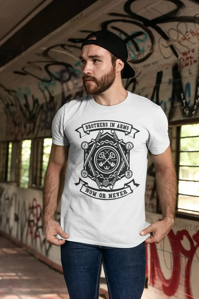 Ultrabasic Men's T-Shirt Brothers In Arms - Now Or Never - Army Patriotic Tee Shirt 1