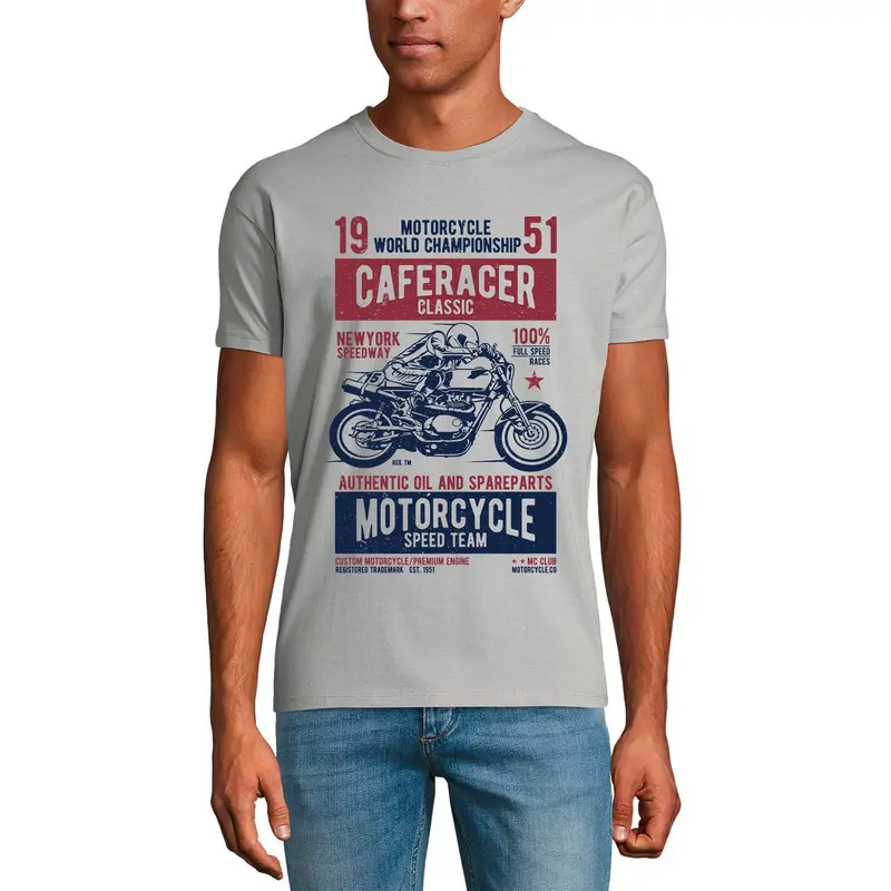 Ultrabasic Men's T-Shirt Caferacer Classic - Motorcycle Speed Team Tee Shirt 1