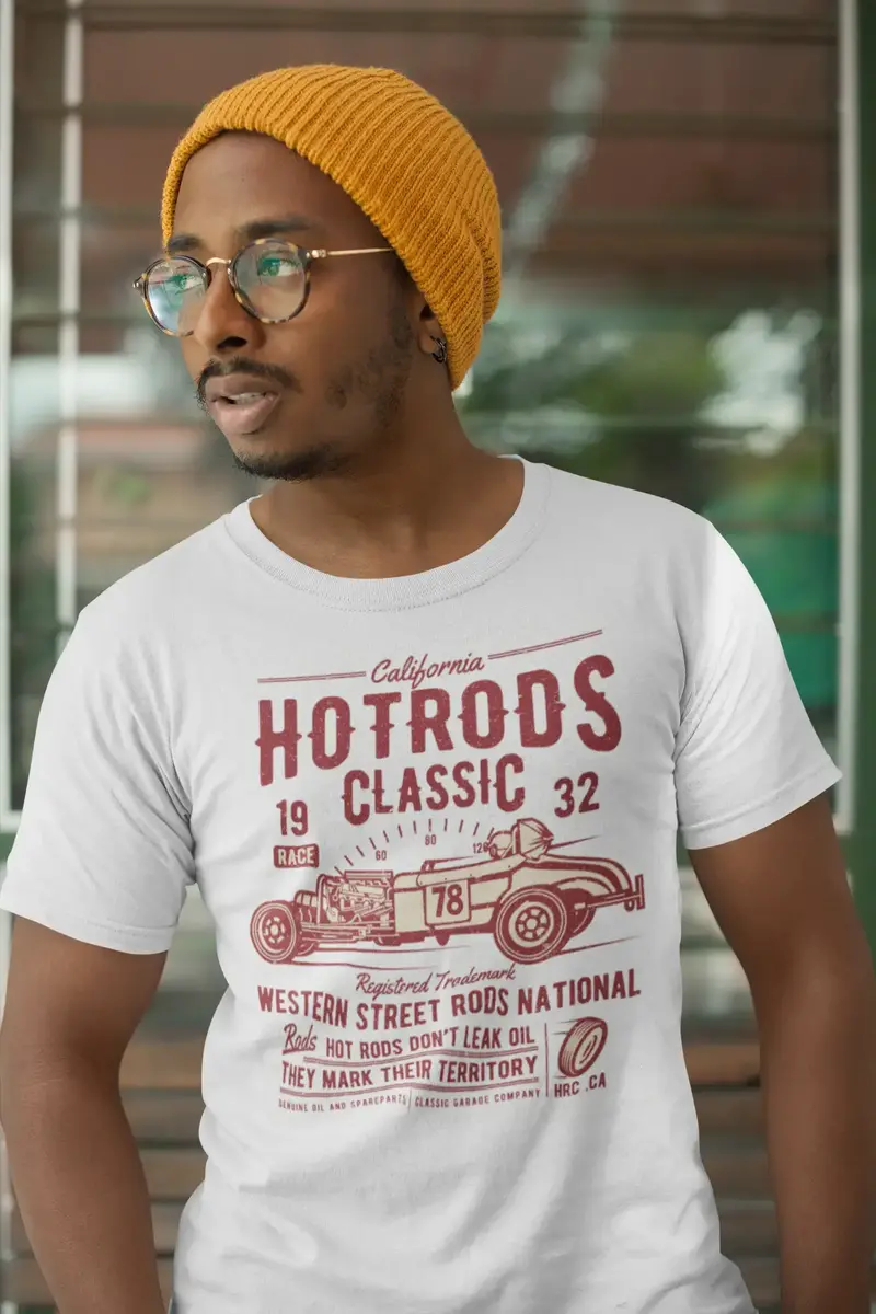 Ultrabasic Men's T-Shirt California Hotrods Classic 1932 - Rods Race Tee Shirt 1