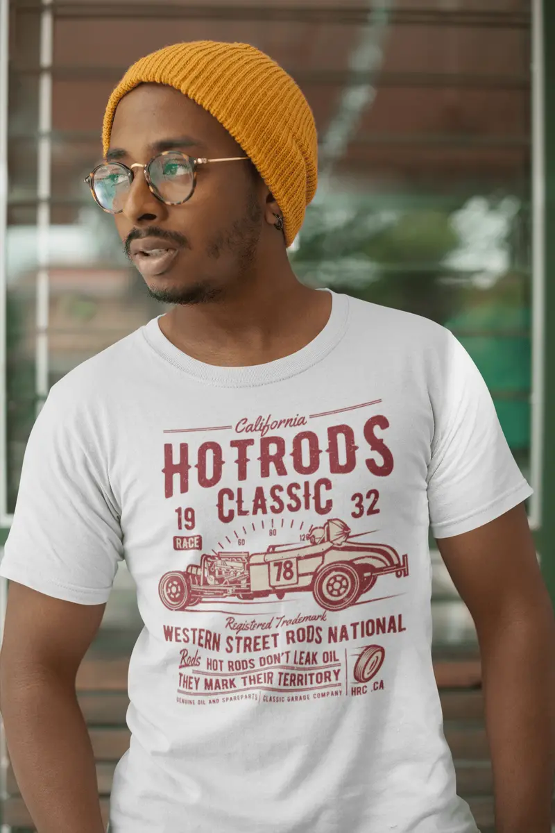 Ultrabasic Men's T-Shirt California Hotrods Classic 1932 - Rods Race Tee Shirt 2