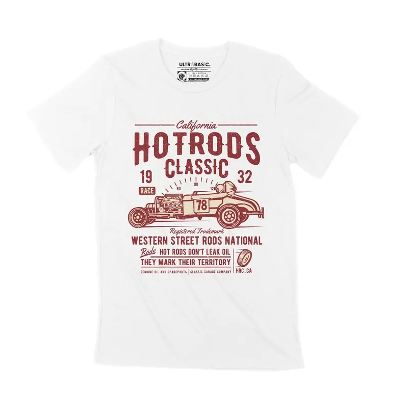 Ultrabasic Men's T-Shirt California Hotrods Classic 1932 - Rods Race Tee Shirt 3