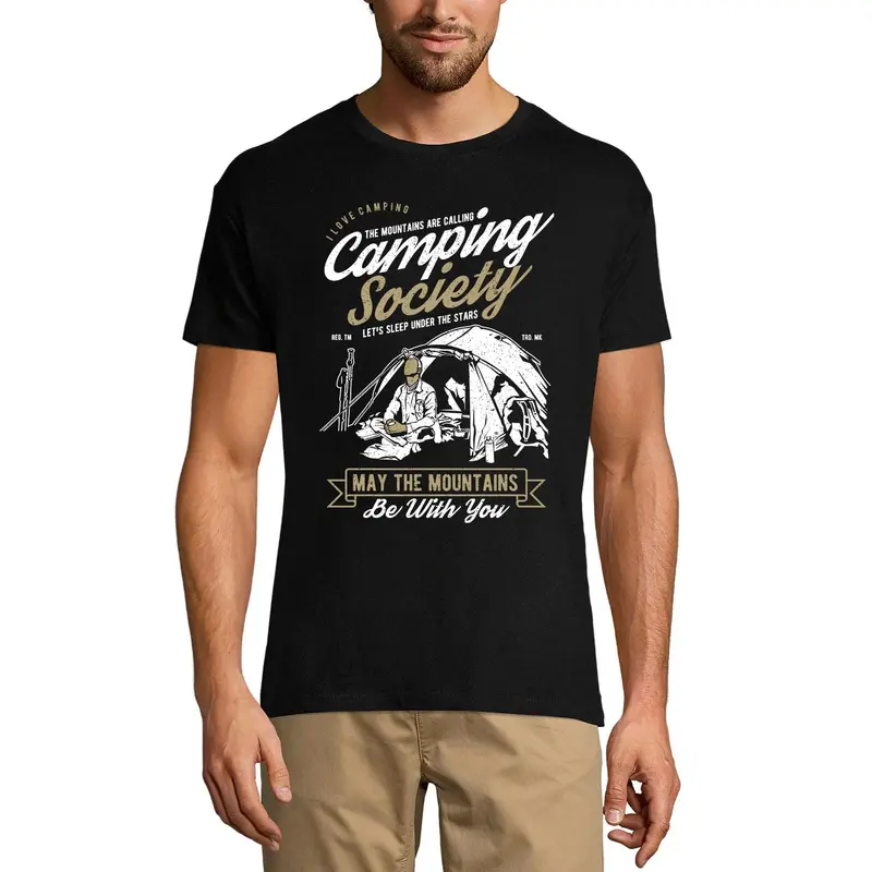 Ultrabasic Men's T-Shirt Camping Society - May The Mountains Be With You Tee Shirt 1