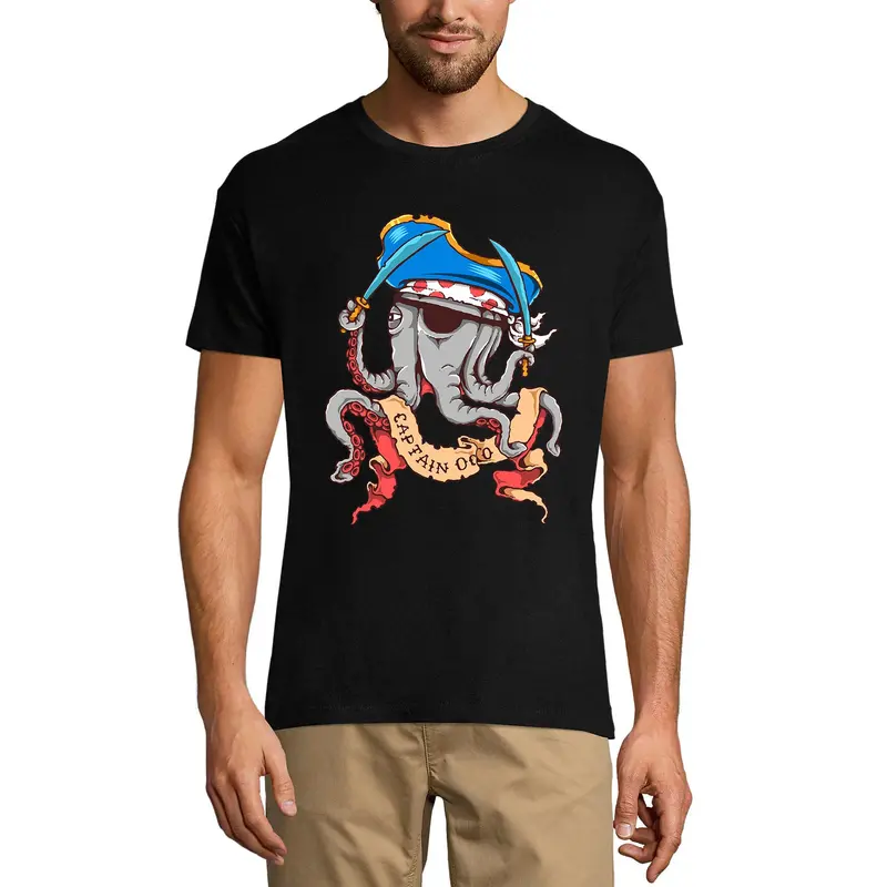 Ultrabasic Men's T-Shirt Captain Octo - Funny Octopus Game Shirt For Men 1