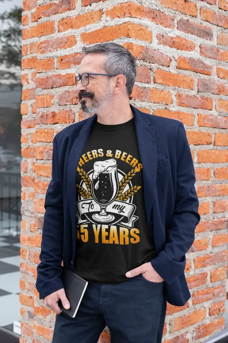Ultrabasic Men's T-Shirt Cheers And Beers To My 55 Years - Beer Lover Birthday Tee Shirt 1