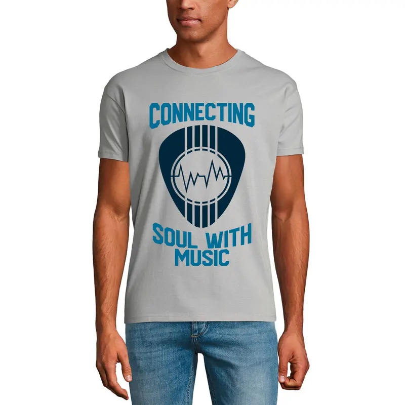 Ultrabasic Men's T-Shirt Connecting Soul With Music - Artistic Shirt For Musican 1
