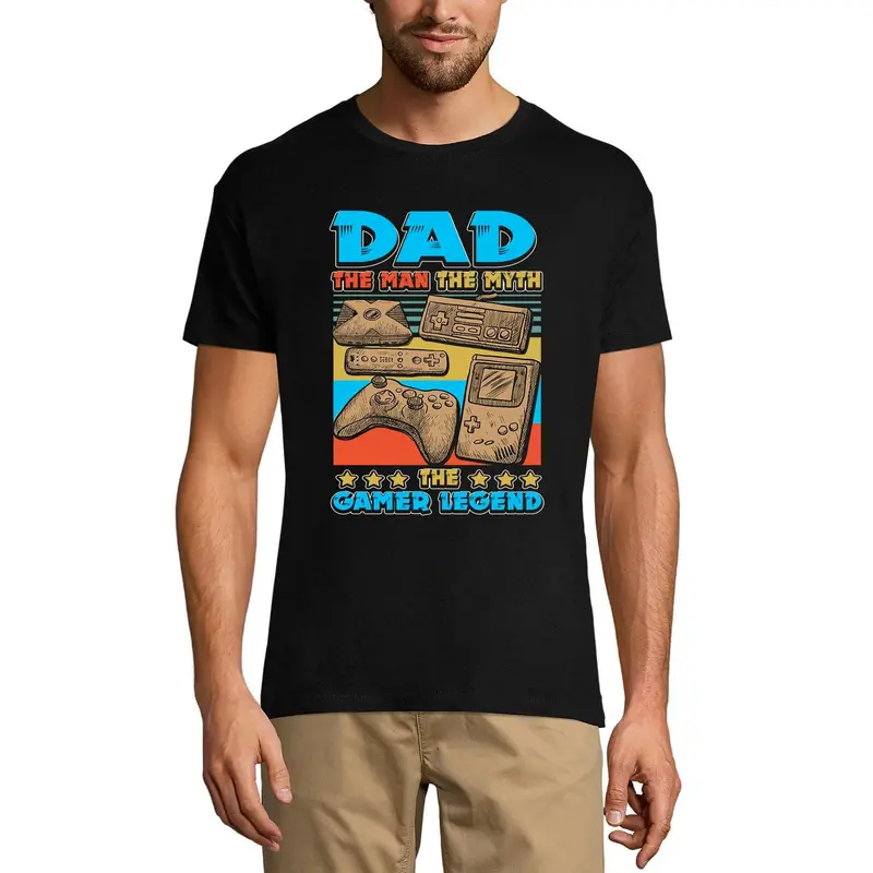 Ultrabasic Men's T-Shirt Dad The Man The Myth The Gamer Legend - Gaming Funny Tee Shirt 1