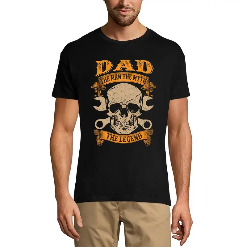 Ultrabasic Men's T-Shirt Dad The Man The Myth The Legend - Funny Skull Tee Shirt 1