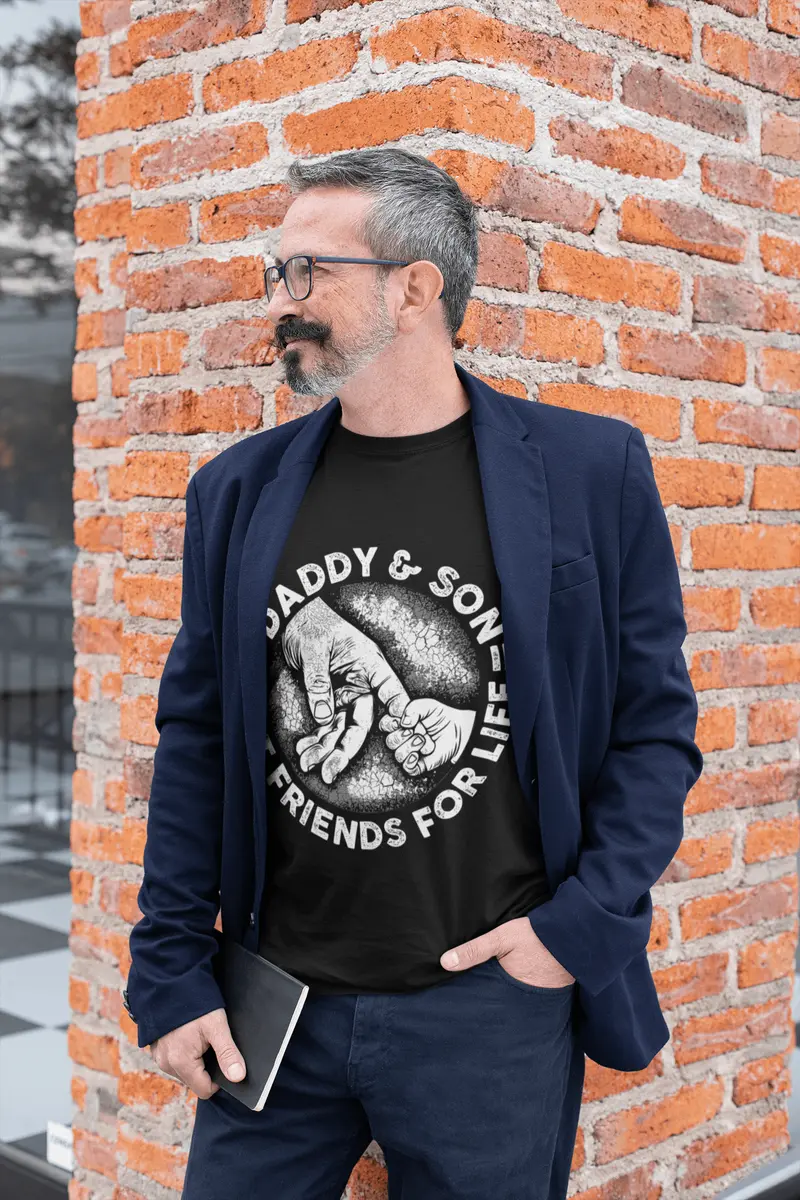 Ultrabasic Men's T-Shirt Daddy Son Best Friends For Life Father's Day Vintage Gift 1