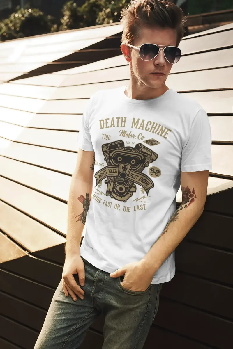 Ultrabasic Men's T-Shirt Death Machine - Ride Fast Or Die Last - Biker Since 1969 1