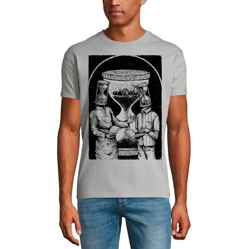 Ultrabasic Men's T-Shirt Deep Time Hourglass - Sarcasm Shirt For Men 2