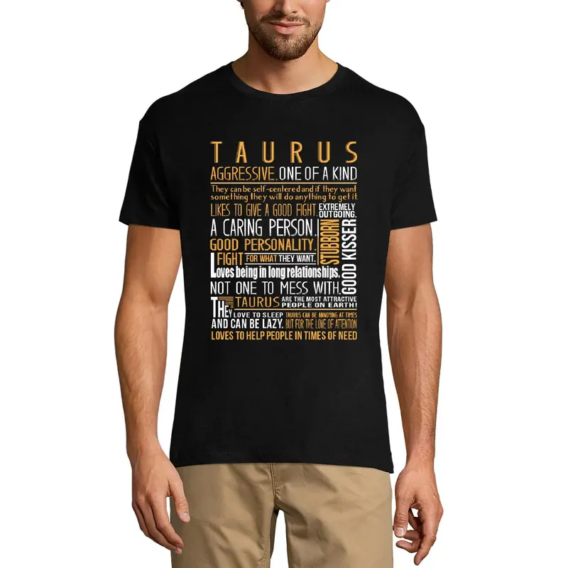 Ultrabasic Men's T-Shirt Definition Taurus Facts - Zodiac Funny Birthday Shirt 2