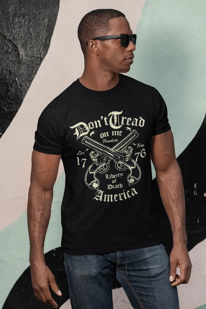 Ultrabasic Men's T-Shirt Don't Tread On Me - Liberty Of Death America - Vintage Tee Shirt 2