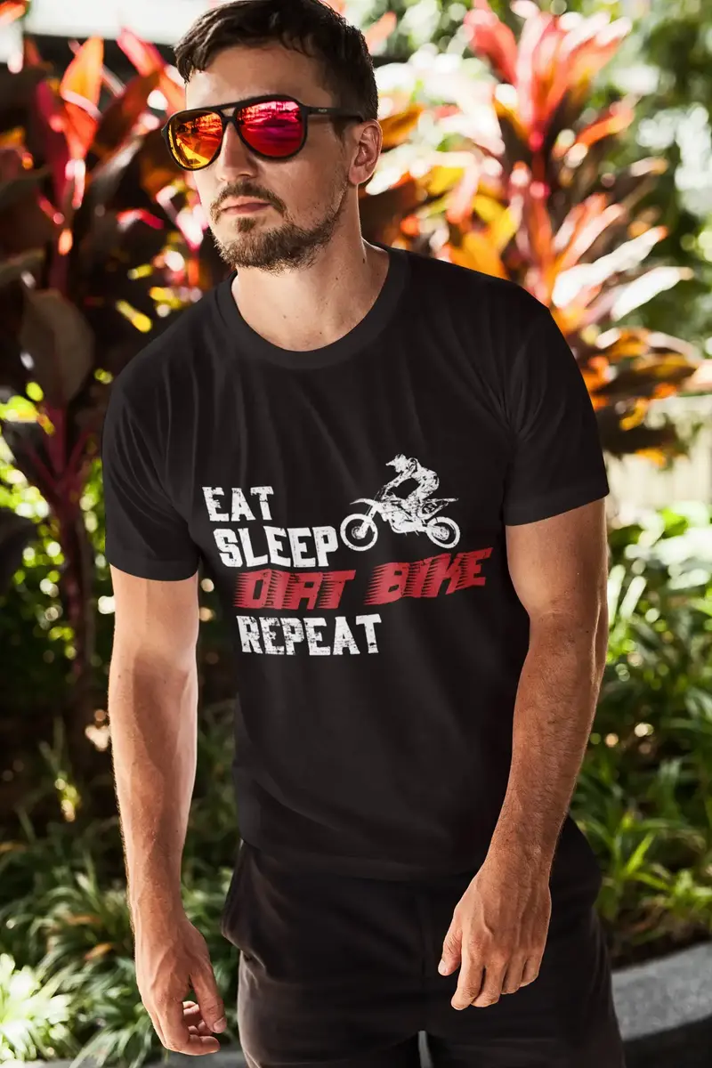 Ultrabasic Men's T-Shirt Eat Sleep Dirt Bike Repeat - Funny Biker Tee Shirt 1