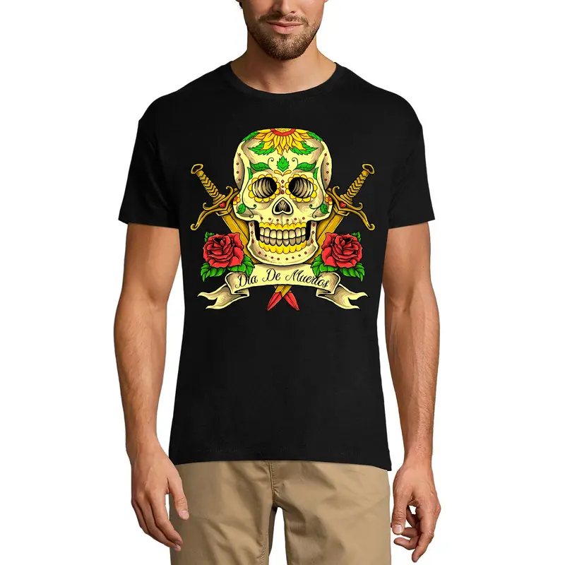 Ultrabasic Men's T-Shirt El Día De Los Muertos - Day Of The Dead Skull Shirt 1