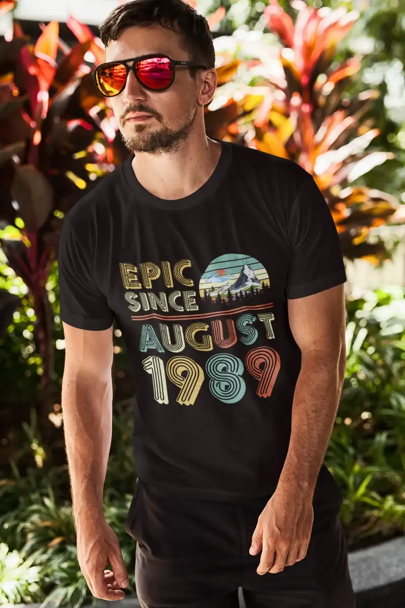 Ultrabasic Men's T-Shirt Epic Since August 1989 - Vintage 32Nd Birthday Gift Tee Shirt 1