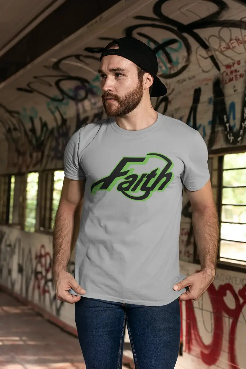 Ultrabasic Men's T-Shirt Faith - Christ Bible Religious Shirt 1