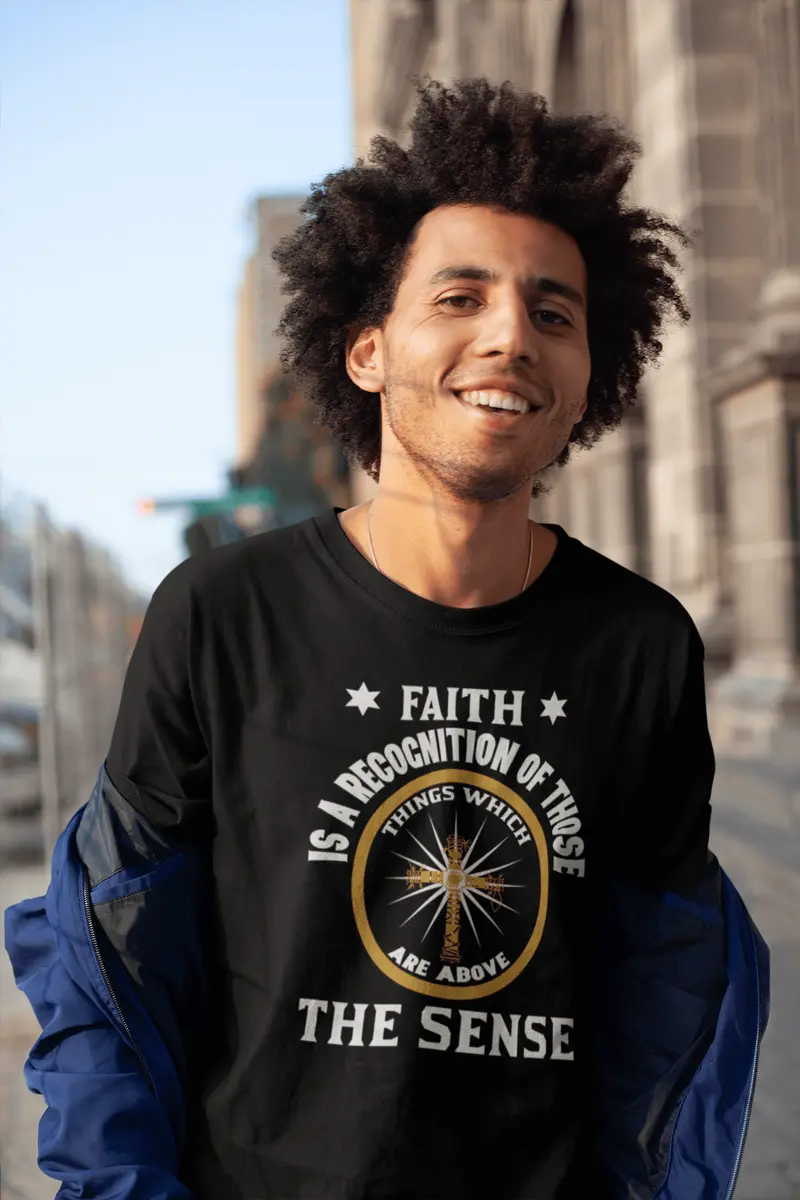 Ultrabasic Men's T-Shirt Faith Comes From Within - Christian Religious Shirt 1