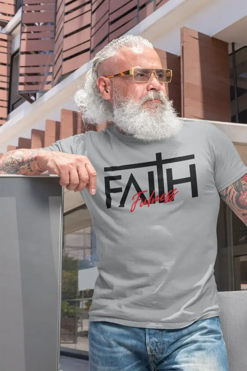 Ultrabasic Men's T-Shirt Faith Fulness - Bible Christian Religious Shirt 1