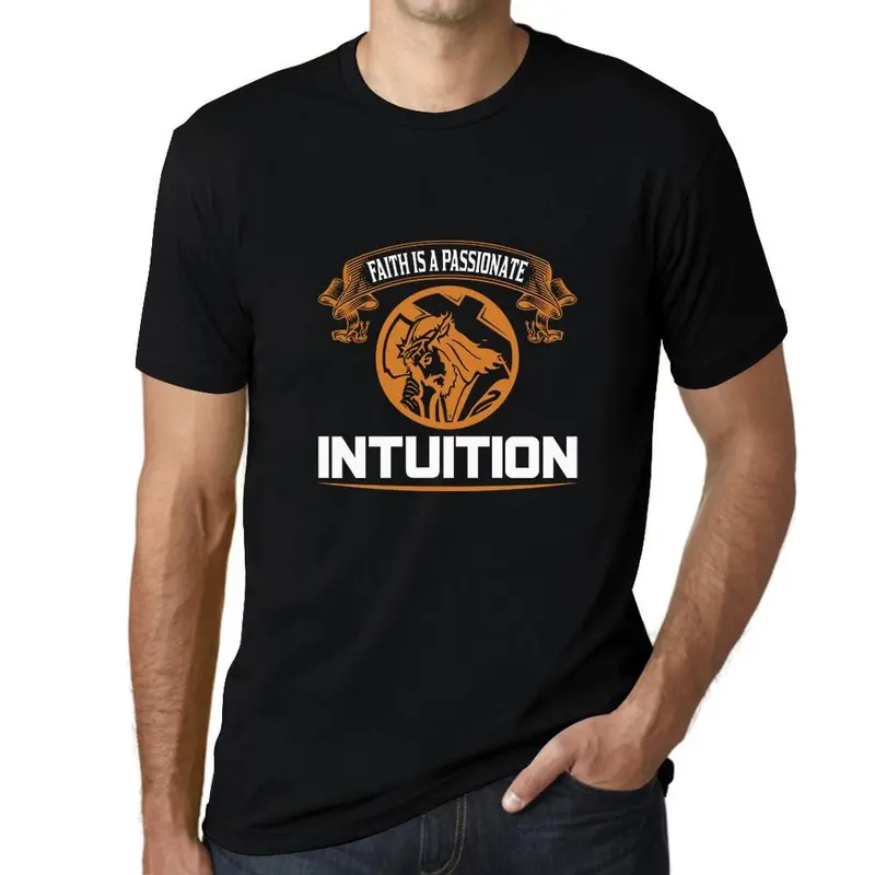Ultrabasic Men's T-Shirt Faith Is Passionate Intuition - Christian Religious Shirt 3