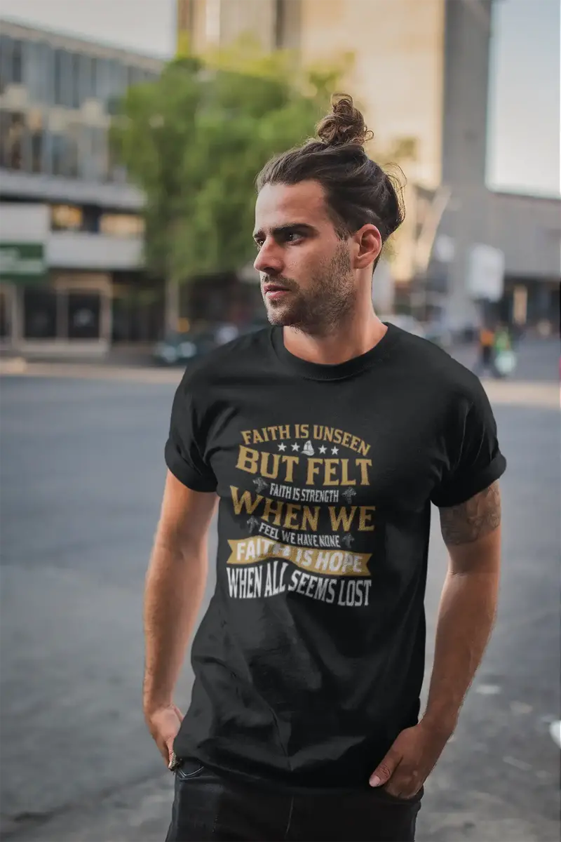 Ultrabasic Men's T-Shirt Faith Is Strength - Faith Is Hope - Religious Shirt 1