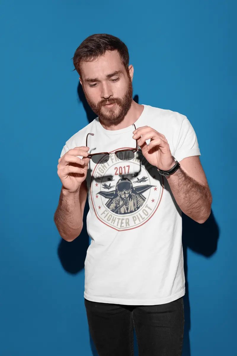 Ultrabasic Men's T-Shirt Fight From Above - Fighter Pilot Since 2017 - Warrior Tee Shirt 2