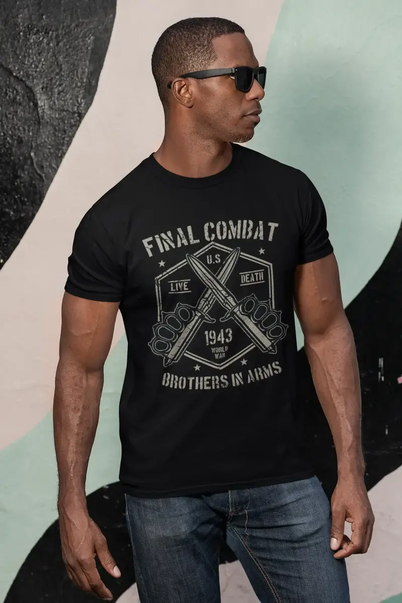Ultrabasic Men's T-Shirt Final Combat Brothers In Arms - Us Patriotic World War Tee Shirt 1