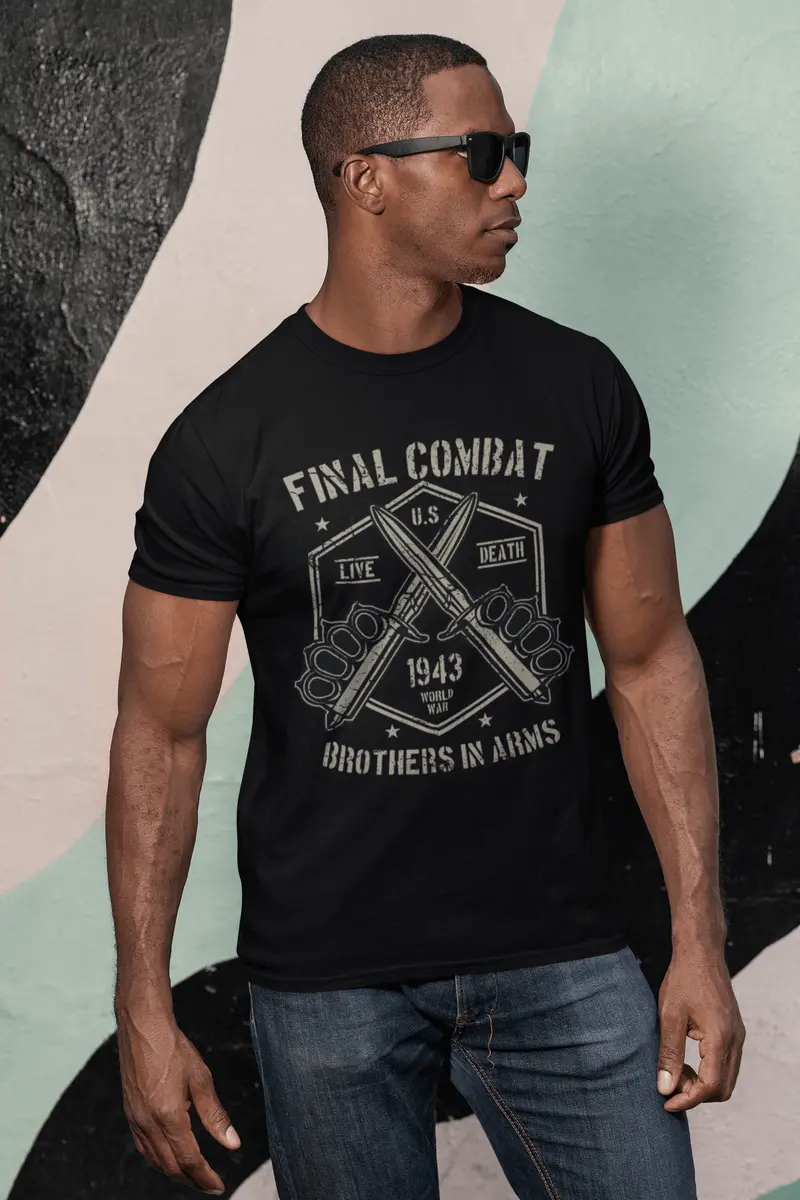 Ultrabasic Men's T-Shirt Final Combat Brothers In Arms - Us Patriotic World War Tee Shirt 2
