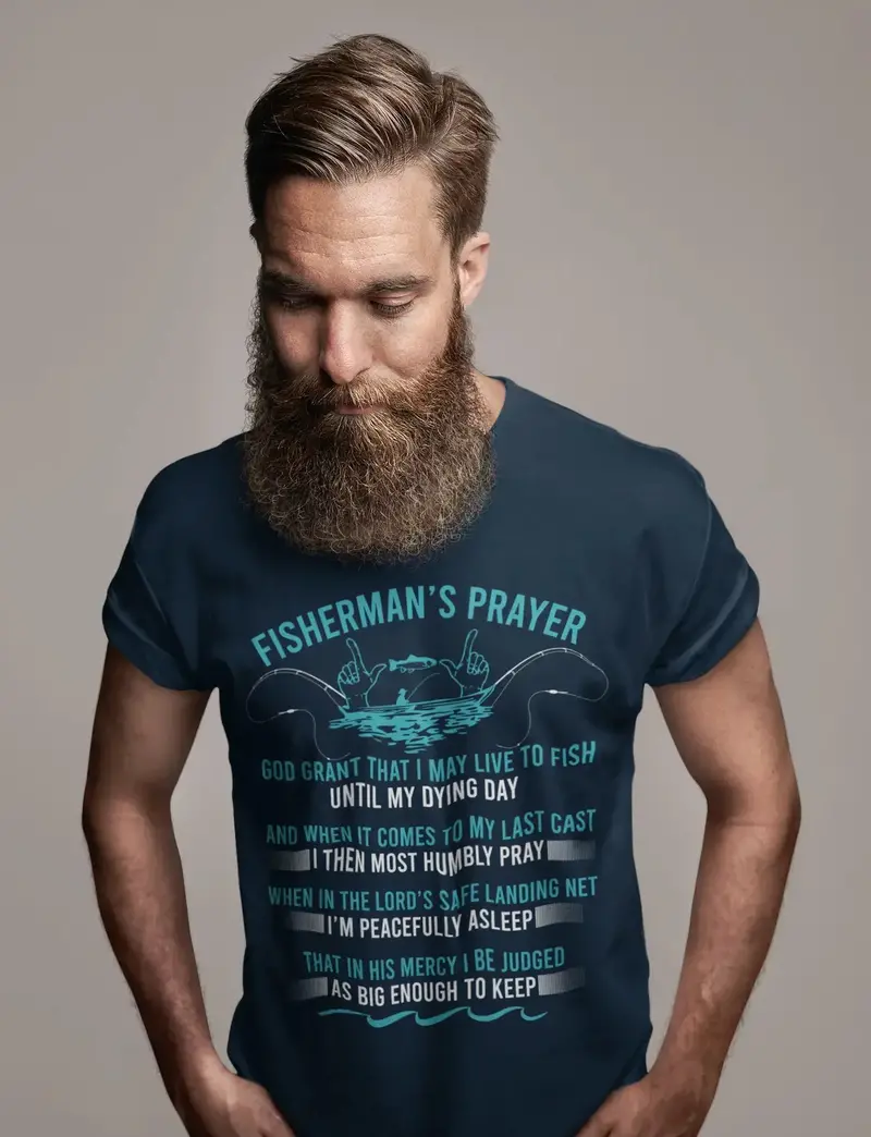 Ultrabasic Men's T-Shirt Fisherman's Prayer - Funny Fishing Tee Shirt 1