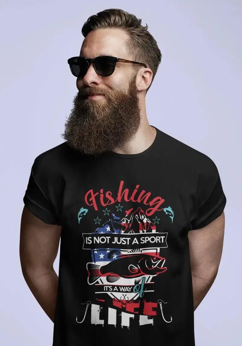 Ultrabasic Men's T-Shirt Fishing Is Not Just A Sport It's Way Of Life - Fisherman Tee Shirt 1
