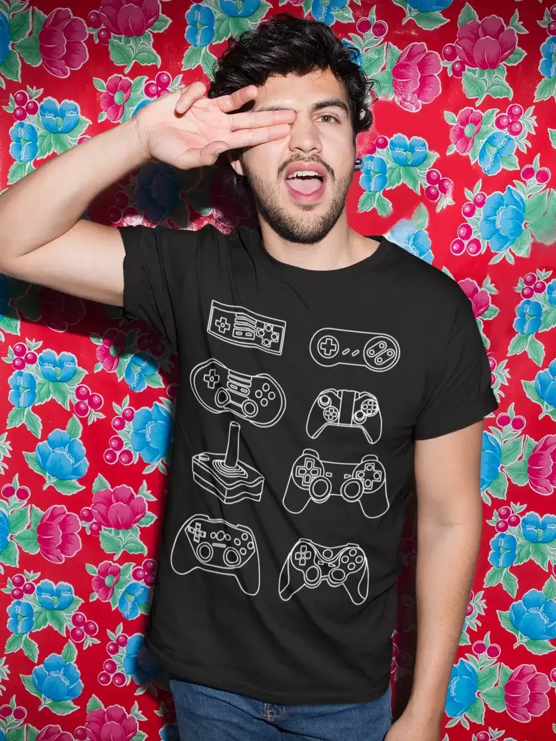Ultrabasic Men's T-Shirt Gaming Controlers - Shirt For Gamers 1