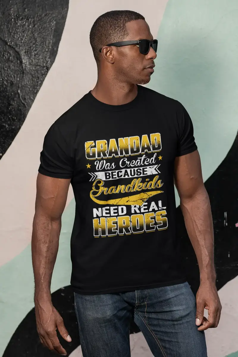 Ultrabasic Men's T-Shirt Grandkids Needs Real Heroes - Grandad Tee Shirt 1