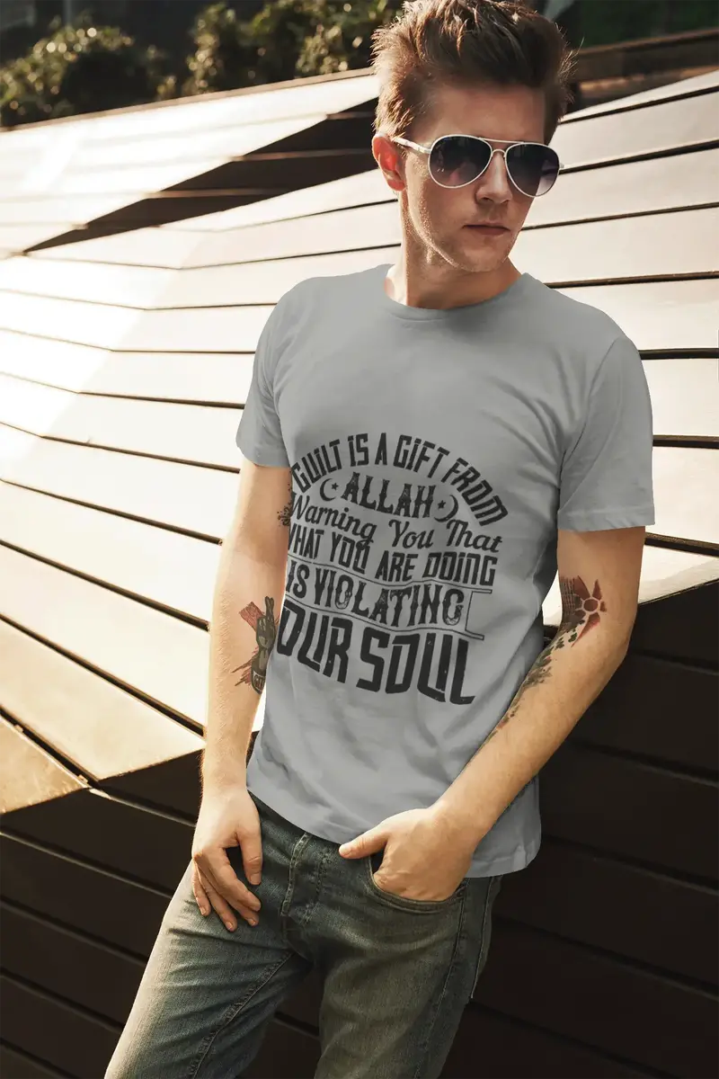 Ultrabasic Men's T-Shirt Guilt Is A Gift From Allah - Muslim Tee Shirt 1