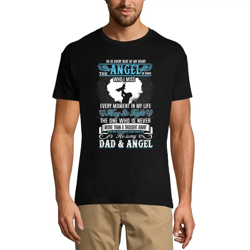 Ultrabasic Men's T-Shirt He Is My Dad And My Angel - Daddy In Heaven 1