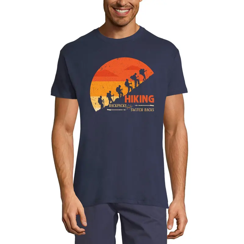 Ultrabasic Men's T-Shirt Hiking Backpacks And Switch Backs - Mountain Hiker Tee Shirt 3