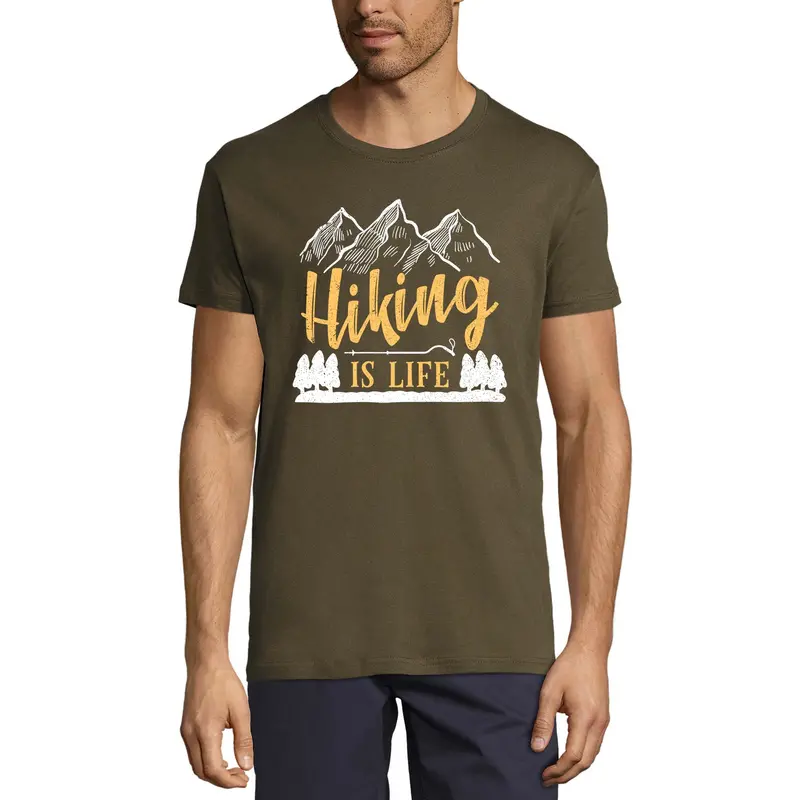Ultrabasic Men's T-Shirt Hiking Is Life - Mountain Hiker Tee Shirt 1