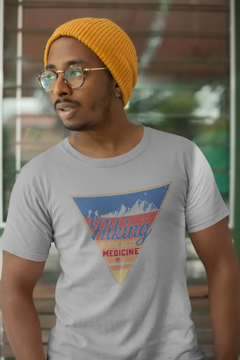 Ultrabasic Men's T-Shirt Hiking Is The Best Medicine - Mountain Hiker Tee Shirt 1