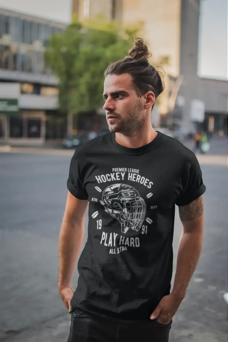 Ultrabasic Men's T-Shirt Hockey Heroes Since 1991 - Play Hard All Star Tee Shirt 1