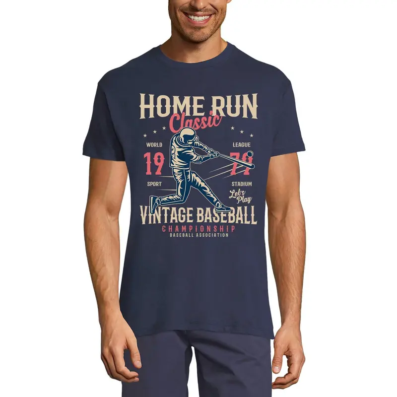 Ultrabasic Men's T-Shirt Home Run Classic - Vintage Baseball 1979 Championship Tee Shirt 1