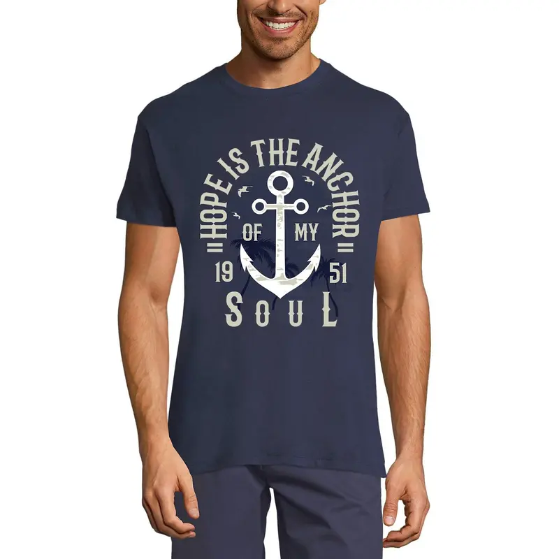 Ultrabasic Men's T-Shirt Hope Is The Anchor Of My Soul 1951 - Sea Marine Sailor Tee Shirt 1