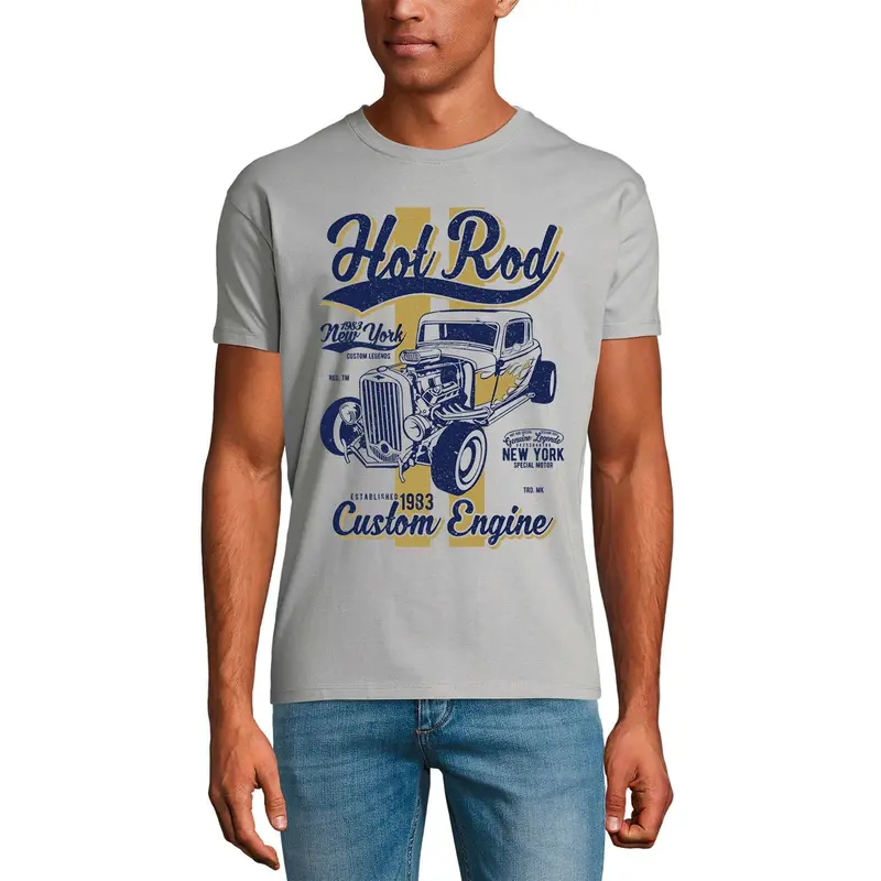 Ultrabasic Men's T-Shirt Hot Rod New York Since 1983 - Custom Engine Tee Shirt 2
