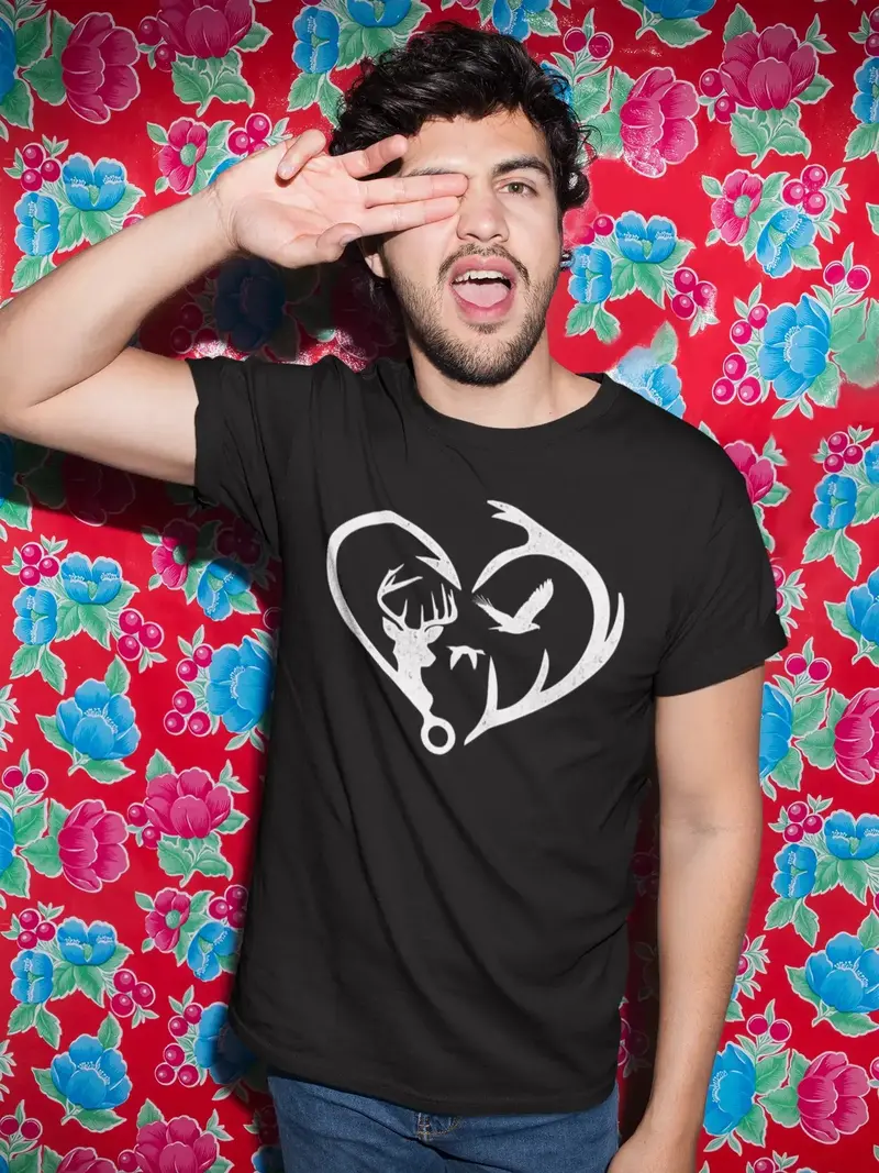 Ultrabasic Men's T-Shirt Hunting Heart - Hunter Tee Shirt 1