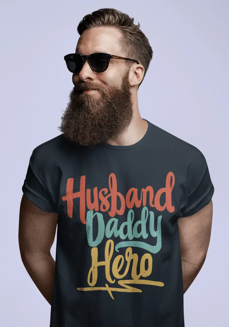 Ultrabasic Men's T-Shirt Husband Daddy Hero Funny Father's Day Vintage Casual Gift 1