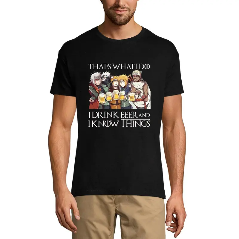 Ultrabasic Men's T-Shirt I Drink Beer And I Know Things - Funny Quote 1