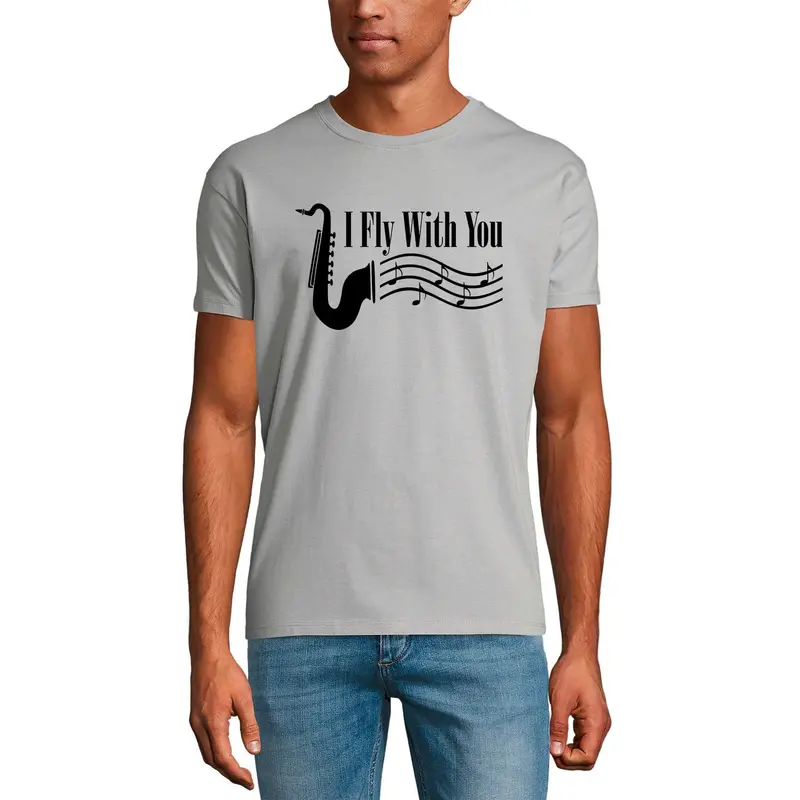 Ultrabasic Men's T-Shirt I Fly With You - Saxophone Sound Shirt For Saxophonist 1