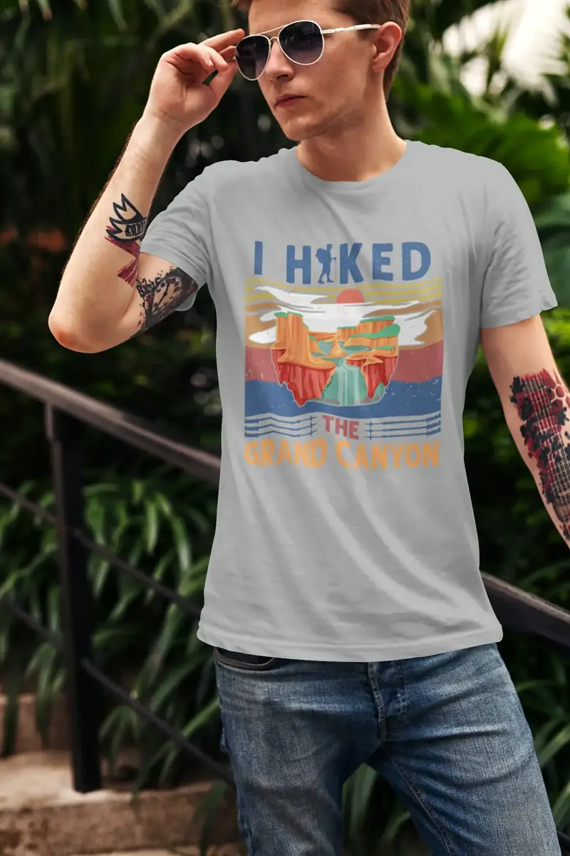 Ultrabasic Men's T-Shirt I Hiked The Grand Canyon - Mountain Hiker Tee Shirt 1