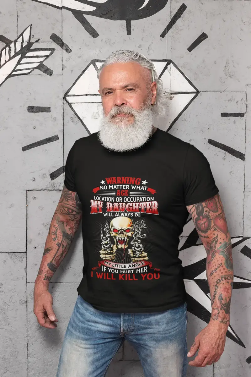 Ultrabasic Men's T-Shirt If You Hurt Her I Will Kill You - Funny Quote - Vintage Shirt 1