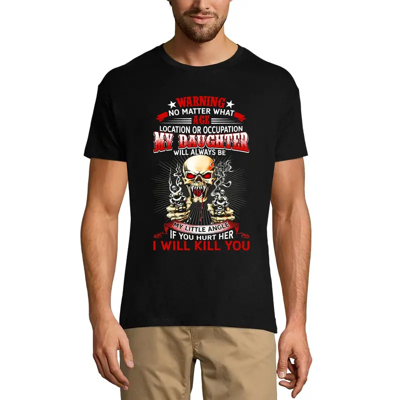 Ultrabasic Men's T-Shirt If You Hurt Her I Will Kill You - Funny Quote - Vintage Shirt 3